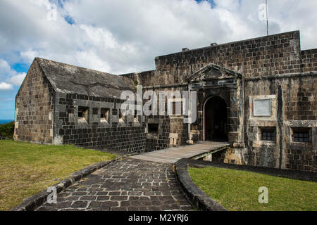 Patrimoine mondial de l'Unesco, la forteresse de Brimstone Hill Saint-Kitts et Nevis, Caraïbes Banque D'Images