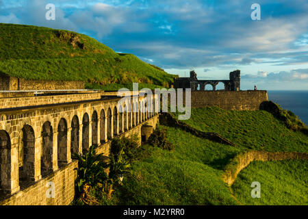 Patrimoine mondial de l'Unesco, la forteresse de Brimstone Hill Saint-Kitts et Nevis, Caraïbes Banque D'Images