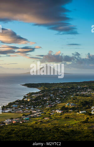 Voir à Saint-eustache à partir de l'Unesco world heritage, la forteresse de Brimstone Hill Saint-Kitts et Nevis, Caraïbes Banque D'Images