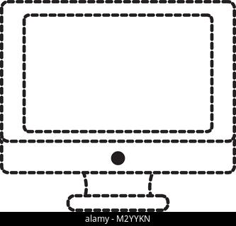 La forme et la conception des technologies de l'ordinateur de l'écran électronique Illustration de Vecteur