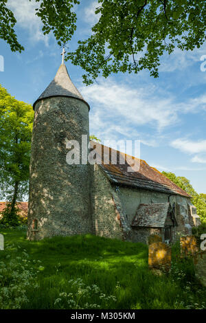 L'église du village de Southease, East Sussex, Angleterre. Banque D'Images