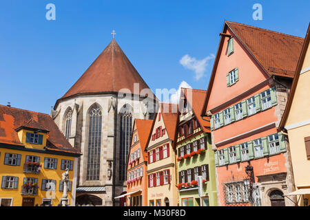 Allemagne, Bavière, Route Romantique, Dinkelsbuhl, St.Georges Minster Banque D'Images