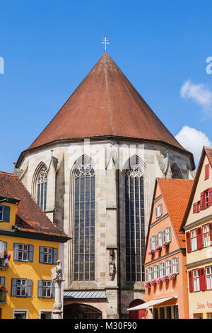 Allemagne, Bavière, Route Romantique, Dinkelsbuhl, St.Georges Minster Banque D'Images