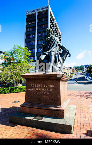 Robert Burns memorial sur l'octogone, Dunedin, île du Sud, Nouvelle-Zélande Banque D'Images