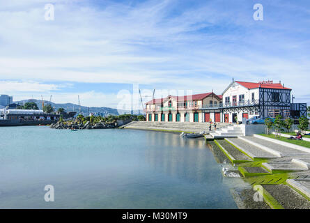 Restaurants autour du port de Lambton, Wellington, Île du Nord, Nouvelle-Zélande Banque D'Images