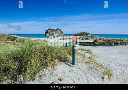 Wharariki Beach, South Island, New Zealand Banque D'Images