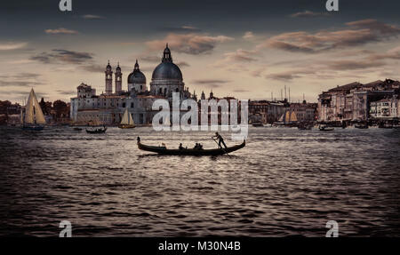 L'Europe, Italie, Province de Venise, Vénétie, lagune, Venise, gondolier, Banque D'Images