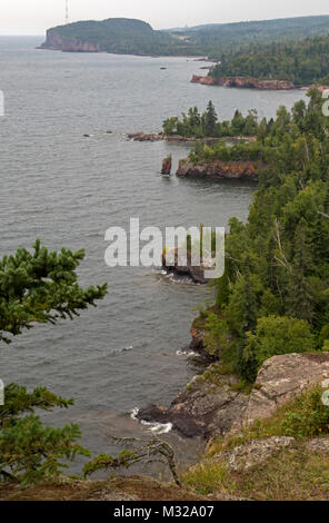 Silver Bay, Minnesota - Tettegouche State Park, sur la rive nord du lac Supérieur. Banque D'Images