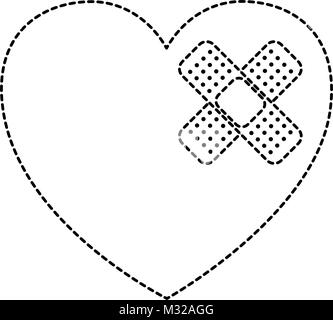 Heart cardio avec bandage Illustration de Vecteur