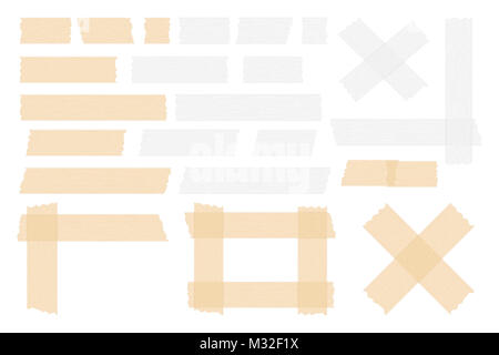 Des morceaux de ruban adhésif transparent, ruban adhésif, eps10 vector illustration Banque D'Images