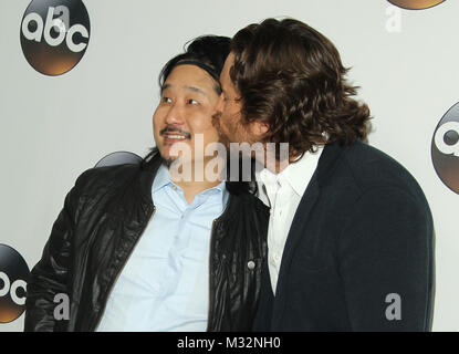 ABC Disney TCA Hiver 2018 tenue à l'hôtel Langham Huntington Hotel à Pasadena, en Californie. Avec : Bobby Lee, Oliver Hudson Où : Los Angeles, California, United States Quand : 09 Jan 2018 Credit : Adriana Barraza M./WENN.com Banque D'Images