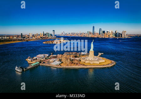 New York Statue de la liberté aerial