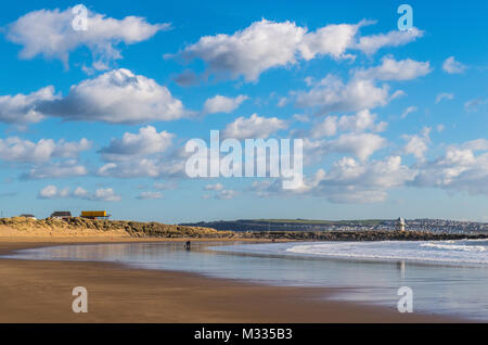 Sandy Bay Porthcawl Galles du Sud par un beau jour d'hiver Banque D'Images