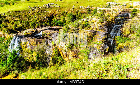 Chutes de Lisbonne près de Graskop sur la route panoramique dans la province de Mpumalanga du nord de l'Afrique du Sud Banque D'Images