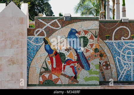 Les muraux colorés à Jeddah, Arabie saoudite. Banque D'Images