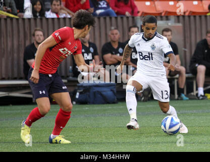 8 février 2018 - Le milieu de terrain Cristian Vancouver Whitecaps FC Techera # 13 au cours de la Coupe du pacifique entre les Vancouver Whitecaps FC et FC Iwaki au Aloha Stadium d'Honolulu, Hawaii - Michael Sullivan/CSM Banque D'Images