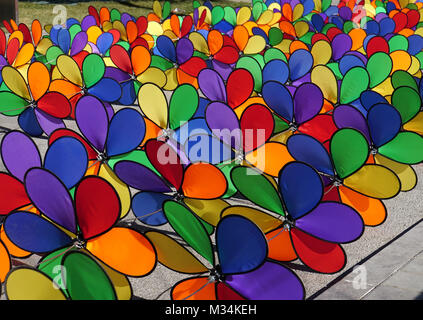 Beijing, Beijing, Chine. Feb 8, 2018. Beijing, Chine 8 février 2018 : Le lac Longtan Park est décoré pour la foire du temple qui se tiendra lors du Festival du printemps. Crédit : SIPA Asie/ZUMA/Alamy Fil Live News Banque D'Images