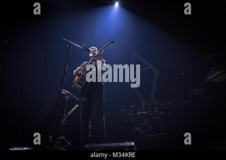 Danemark, copenhague - Febrauary 8, 2018. Le chanteur, auteur-compositeur et musicien Alex Vargas effectue un concert live au Royal Arena à Copenhague. (Photo crédit : Gonzales Photo - Thomas Rasmussen). Banque D'Images