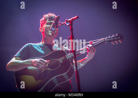 Danemark, copenhague - Febrauary 8, 2018. Le chanteur, auteur-compositeur et musicien Alex Vargas effectue un concert live au Royal Arena à Copenhague. (Photo crédit : Gonzales Photo - Thomas Rasmussen). Banque D'Images