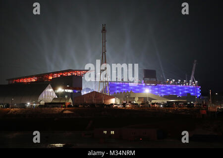 Pyeongchang, Corée du Sud. Feb 9, 2018. Vue générale, le 9 février 2018 : Jeux Olympiques d'hiver de PyeongChang 2018 Cérémonie d'Ouverture au Stade olympique de PyeongChang à Pyeongchang, Corée du Sud. Credit : YUTAKA/AFLO SPORT/Alamy Live News Banque D'Images