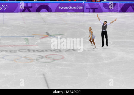 Aljona SAVCHENKO / Bruno MASSOT (GER), action, événement, l'équipe de Patinage Artistique Patinage en couple programme court, Paarlauf Eiskunstlaufen., Gangneung Ice Arena, 09.02.2018. Olympische Winterspiele 2018, vom 09.02. - 25.02.2018 à PyeongChang/ Suedkorea. Dans le monde d'utilisation | Banque D'Images