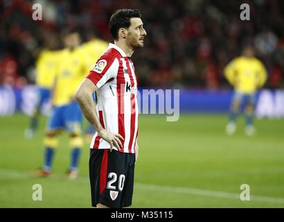 Aritz Aduriz Zubeldia Athletic Club de Bilbao au cours de l'Athletic Club Bilbao vs UD Las Palmas, la Liga au stade San Mames de Bilbao le 09 février 2018. (© David Saiz/ Cordon Cordon Press Presse) Banque D'Images