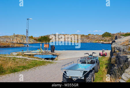 Norrhamn (port du nord) sur l'île de (OJA), l'Landsort point le plus au sud de l'archipel de Stockholm, Suède, Scandinavie Banque D'Images