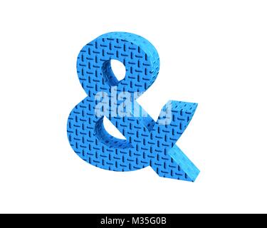 Bleu plastique police treadplate caractère spécial ALT38 Banque D'Images