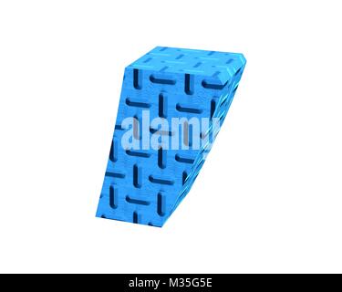 Bleu plastique police treadplate caractère spécial ALT44 Banque D'Images