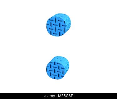 Bleu plastique police treadplate caractère spécial ALT58 Banque D'Images