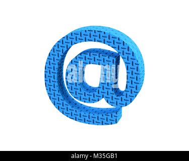 Bleu plastique police treadplate caractère spécial ALT64 Banque D'Images