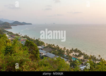 Belle vue de paysage tropical White Sands Beach, Koh Chang, Trat, Thaïlande. Banque D'Images