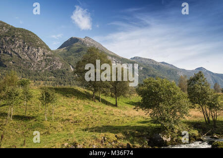 Stryn Olden, dans le comté de Sogn og Fjordane, en Norvège. Banque D'Images