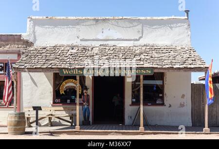 TOMBSTONE, Arizona, USA : 11 juillet, 2016 / village historique illustrant la culture de l'Ouest sauvage Banque D'Images