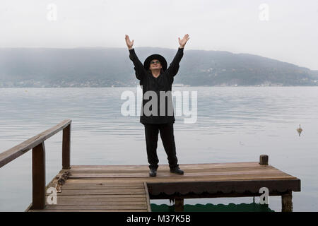 Marc Veyrat au lac d'Annecy Banque D'Images