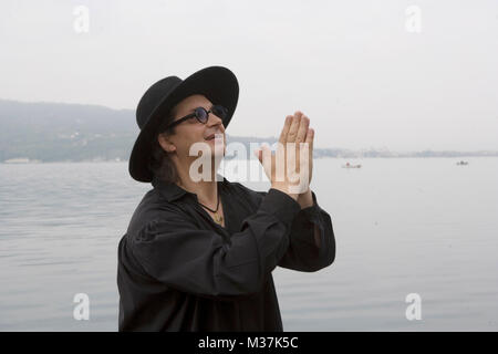 Marc Veyrat au lac d'Annecy Banque D'Images