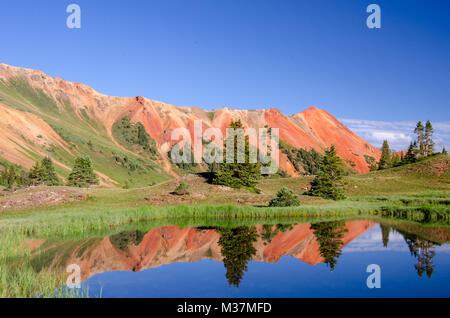 Col de montagne rouge dans les montagnes de San Juan le sud-ouest du Colorado Banque D'Images