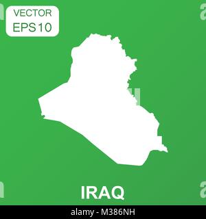 L'Iraq d'une icône. Concept d'affaires pictogramme de l'Iraq. Vector illustration sur fond vert. Illustration de Vecteur