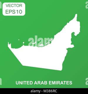 Emirats Arabes Unis d'une icône. Concept d'affaires arabes unis pictogramme. Vector illustration sur fond vert. Illustration de Vecteur