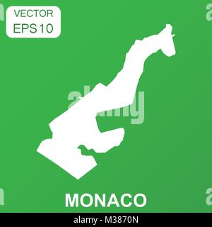 Monaco d'une icône. Business concept Monaco pictogramme. Vector illustration sur fond vert. Illustration de Vecteur