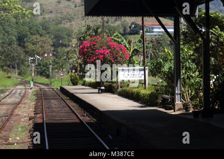 Ulapane Province centrale Sri Lanka Railway Station Banque D'Images