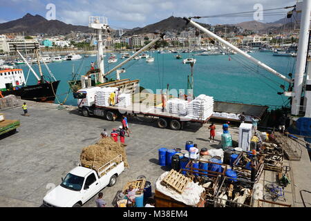 Port de Mindelo Sao Vicente, Cap Vert Banque D'Images