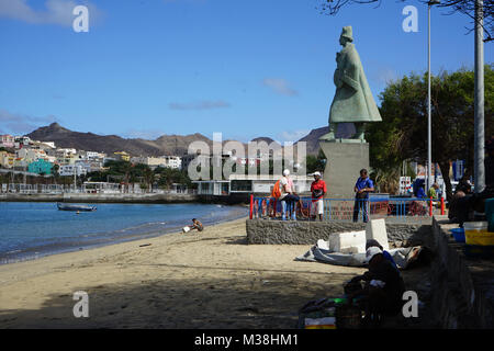 Statue de Diogo, Praia de Bote, Alfonso, Mindelo, Cap Vert Banque D'Images