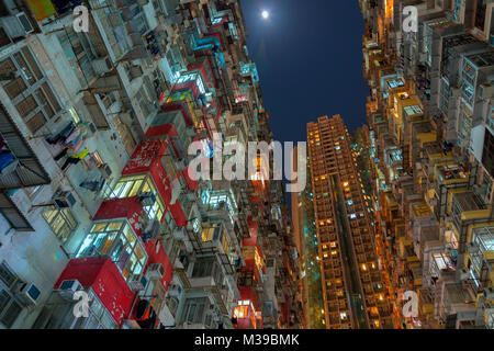 Yick Fat Apartments, Hong Kong Banque D'Images