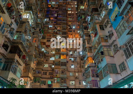 Yick Fat Apartments, Hong Kong Banque D'Images