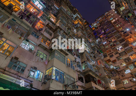 Yick Fat Apartments, Hong Kong Banque D'Images