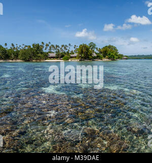 Ratua Private Island, sur le complexe de l'océan, République de Vanuatu. Image carrée. Banque D'Images