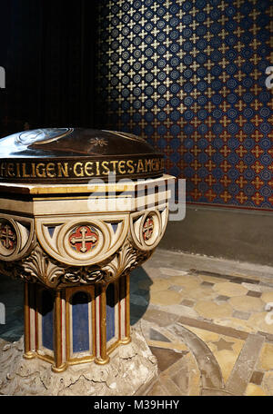 MUNICH, ALLEMAGNE - janvier 23, 2018 - Munich, de l'intérieur de l'Université de Saint-Louis - l'église Ludwigskirche, construite au XIX siècle en style néo-roman, v Banque D'Images