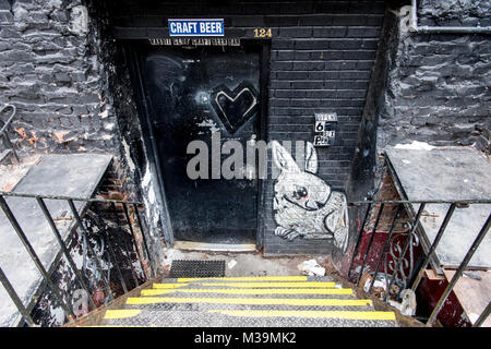 Club de lapin, Craft Beer bar, Manhattan, New York. Banque D'Images