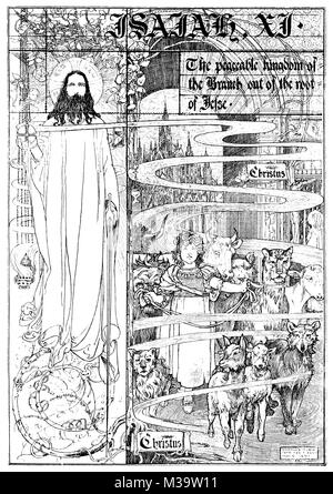 Mauvais682 Bible illustration Isaïe XI, par Charles Robinson de 1895 Le Studio un magazine illustré de fines et arts appliqués Banque D'Images